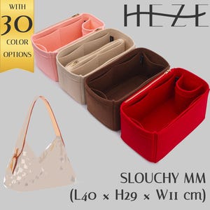 Customizable Felt Purse Organizer for Slouchy MM Bag, Multi Pocket, Durable Bag Insert