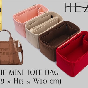 Inserto organizer per borsa personalizzato per borsa tote mini Marc J. / Inserto versatile per borsa in feltro multi-tasca / Organizer per tote resistente