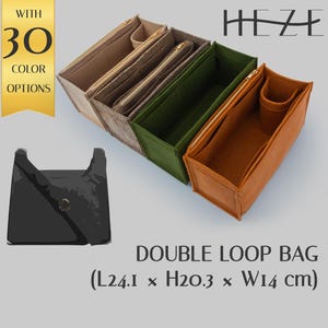 Customizable Felt Purse Organizer Insert: Multi-Pocket Bag Shaper for Double Loop Handbags