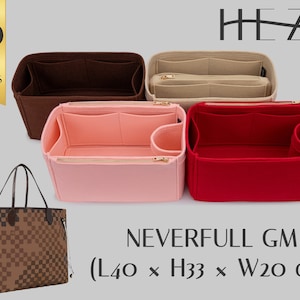 Neverfull GM Organizer] Felt Purse Insert, Bag in Bag, Customized Tot