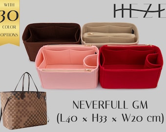 Deluxe Felt Tote Bag Insert for Neverfull GM, Customizable Handbag