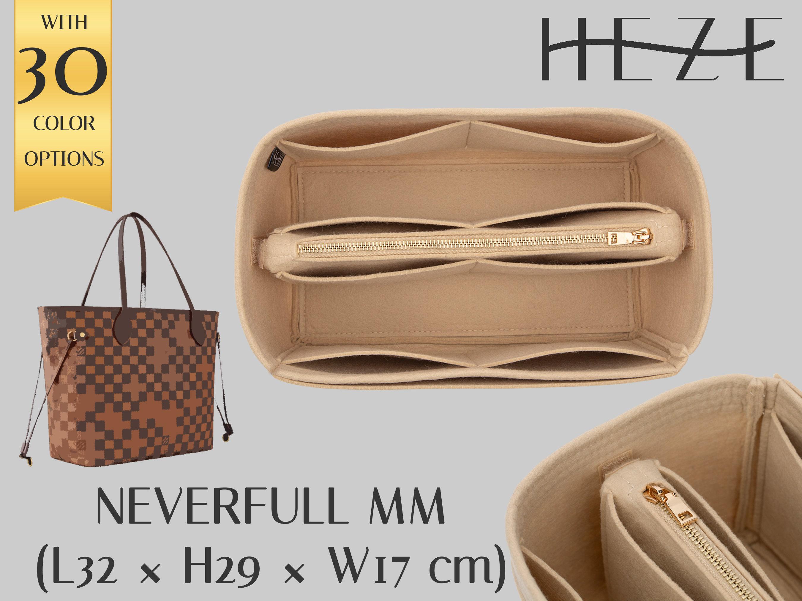 Purse Bling Neverfull GM Base Shaper, Taschenformer für LV Never Full Bags und andere LV Totes, Veganes Leder (Beige, GM