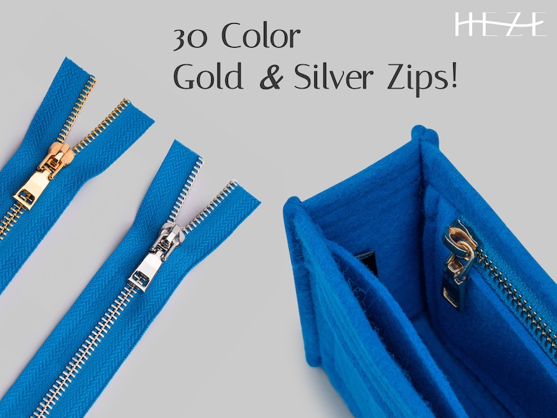 Personalize your purse insert with zipper details available in gold or silver. Simply leave your preference in the personalization note.