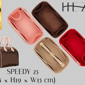 Custom Bag Organizer Insert for Speedy 25 | Versatile Multi-Pocket Felt Handbag Insert | Durable Bag Organizer