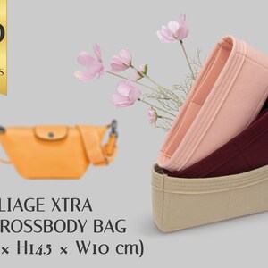 Maßgefertigter Geldbörse Aufbewahrungs-Organizer für Le Pliage Xtra XS Crossbody Bag - Filz Handtascheneinsatz mit Reißverschluss-Optionen - Le Pliage Tascheneinsatz
