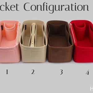 Versatile Felt Handbag Organizer Insert for 25 Medium Handbag: Multi-Pocket Tote Shaper image 3