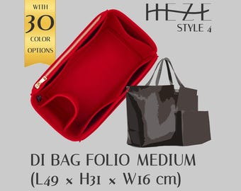 Luxe vilten inzetstuk voor de Tod. Di Bag Folio Medium, aanpasbare handtasorganizer