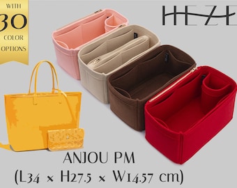 Deluxe Filz-Einkaufstasche für Anjou PM, anpassbarer Handtaschen-Organizer mit Taschen