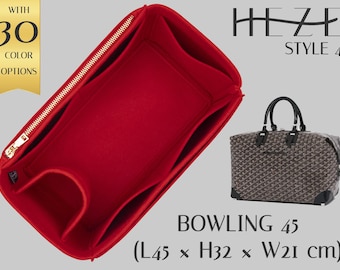 Felt Tote Organizer for Bowling 45 Bag (Custom Pockets, Bottle Holder Option)