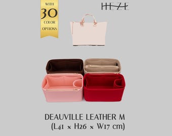 Deauville Leather M Tote Bag Organizer Insert, Felt Purse Organizer