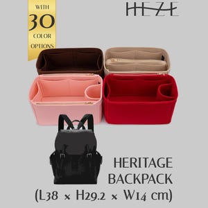 Organizer do plecaka Heritage | Wkładka filcowa 2 mm, 36 kolorów, wiele kieszeni, 38 x 29 x 14 cm