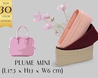 Elegant Felt Purse Insert for Plume Mini Bag – Customizable Handbag Organizer with Color Options -Handbag Insert - Plume Mini Bag