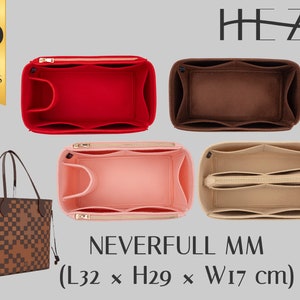 1-150/ LV-NF-GM-Z) Zero-Pocket Bag Liner for LV Neverfull GM / 4mm Felt -  SAMORGA® Perfect Bag Organizer
