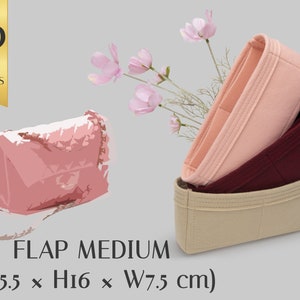 Deluxe Handbag Organizer for Flap Medium Bag - Customizable Personal Organizer with Pockets