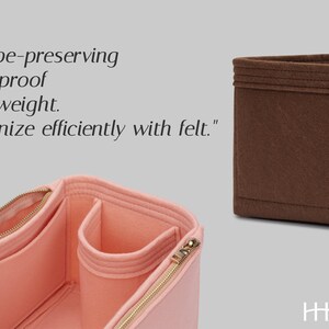 Versatile Felt Handbag Organizer Insert for 25 Medium Handbag: Multi-Pocket Tote Shaper image 9