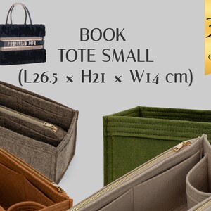 Book Tote Small Custom Bag Organizer & Hand Bag Shaper - Durable, Elegant Fit