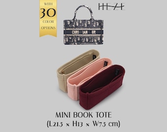 Mini Book Tote Bag Insert, Felt Purse Shaper, Luxury Tote Organizer Liner