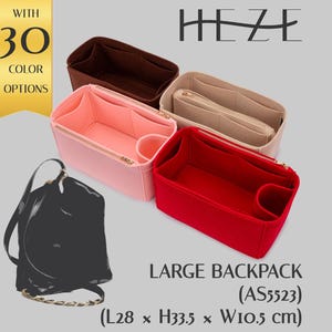 Organizador de bolsa de feltro personalizável: Cha. Mochila grande AS5523 com vários bolsos