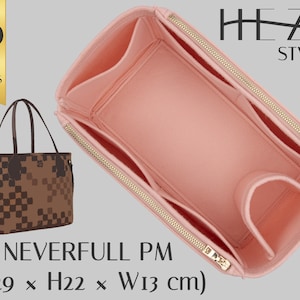 Custom Bag Organizer Insert for Neverfull PM | Versatile Multi-Pocket Felt Handbag Insert | Durable Tote Organizer
