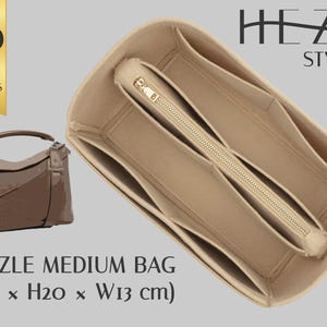 Loew. Puzzle Medium Tote Bag Organizer Insert Felt Multi-Pocket Style