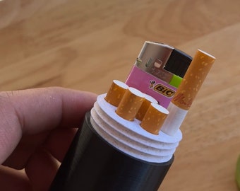 Cigarette Container with Lighter