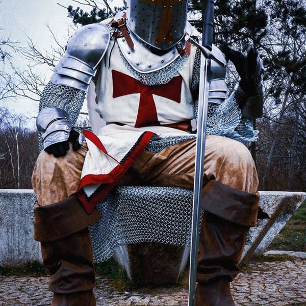 Medieval knight Chain Mail  armor suit Crusader Armor - Collection Best Gift for Him