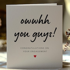 Printable Congratulations on your Engagement Cute Card, Engagement Congrats Card, Wedding engagement Congratulation Card, Greeting Card AC29