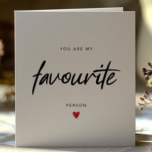 Du bist mein Lieblingsmensch, Liebeskarte für meinen Lieblingsmenschen, Jubiläumskarte, Valentinstagsgeschenk, Einzigartige Karte für Sie / Ihn, druckbar, AC9
