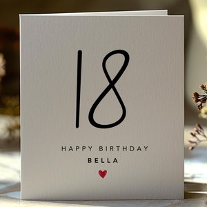 Personalisierte 18. Geburtstagskarte, 18 Jahre alte alles Gute zum Geburtstagkarte, 18 Geburtstagsgeschenk für Sie, Für Ihn, Sofortiger Download, Einzigartige Karte, BCC3