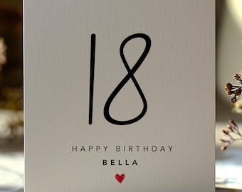 Personalized 18th Birthday Card, 18 Years Old Happy Birthday Card, 18 Birthday Gift For Her, For Him, Instant download, Unique Card, BCC3