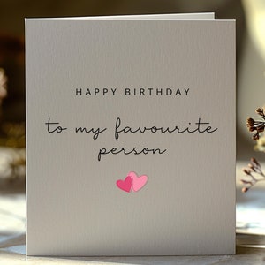 Tarjeta de cumpleaños para mi persona favorita, linda tarjeta de cumpleaños para ella o él, tarjeta de cumpleaños para pareja o amigo, tarjeta de cumpleaños con poema, descarga instantánea BCS1