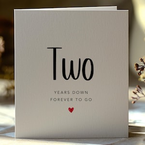 Tarjeta de segundo aniversario imprimible, tarjeta de aniversario para el esposo, tarjeta de segundo aniversario para el novio, tarjeta de segundo aniversario para la esposa, AC14
