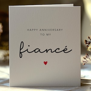 Tarjeta de aniversario para prometido imprimible, tarjeta de aniversario para futuro esposo, tarjeta de aniversario para prometido, aniversario para futura esposa, regalo para prometido, AC22