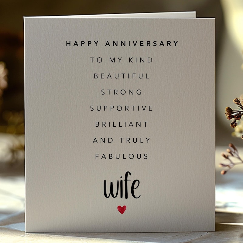 Printable Wife Anniversary Cards Etsy