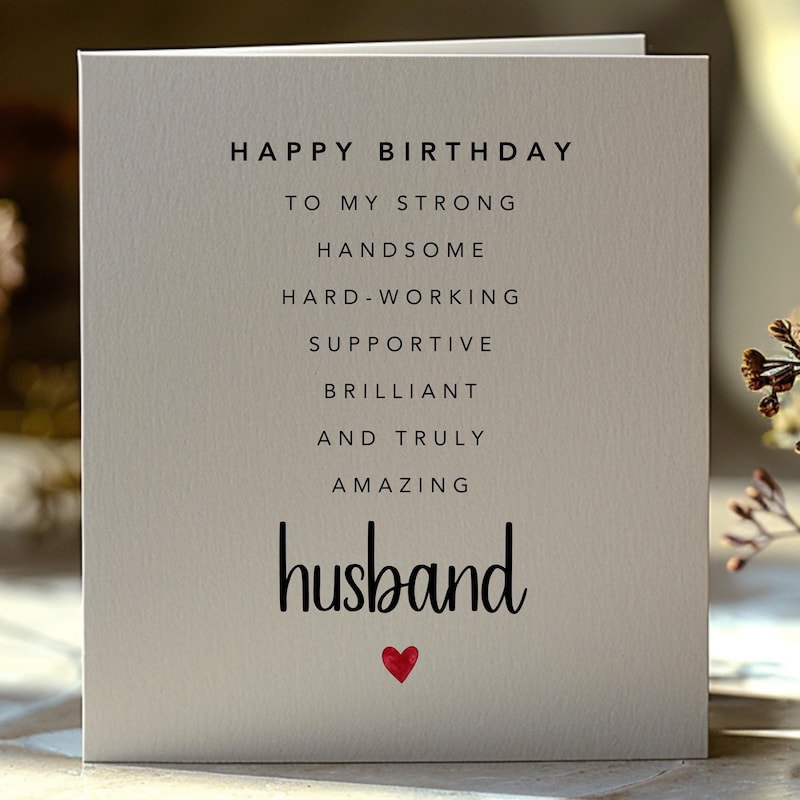 Husband Birthday Card Etsy