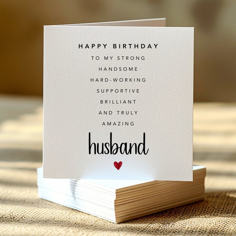 Husband Birthday Card Etsy