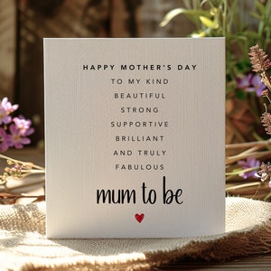 Carte de fête des mères future maman, femme enceinte, carte de fête des mères pour future maman, fille enceinte, petite amie enceinte, téléchargement immédiat MDS14