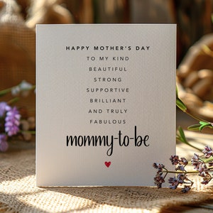 Tarjeta imprimible del día de las madres de la futura mamá, esposa embarazada, tarjeta del día de las madres para la futura madre, hija embarazada, futura mamá, descarga instantánea MDS4
