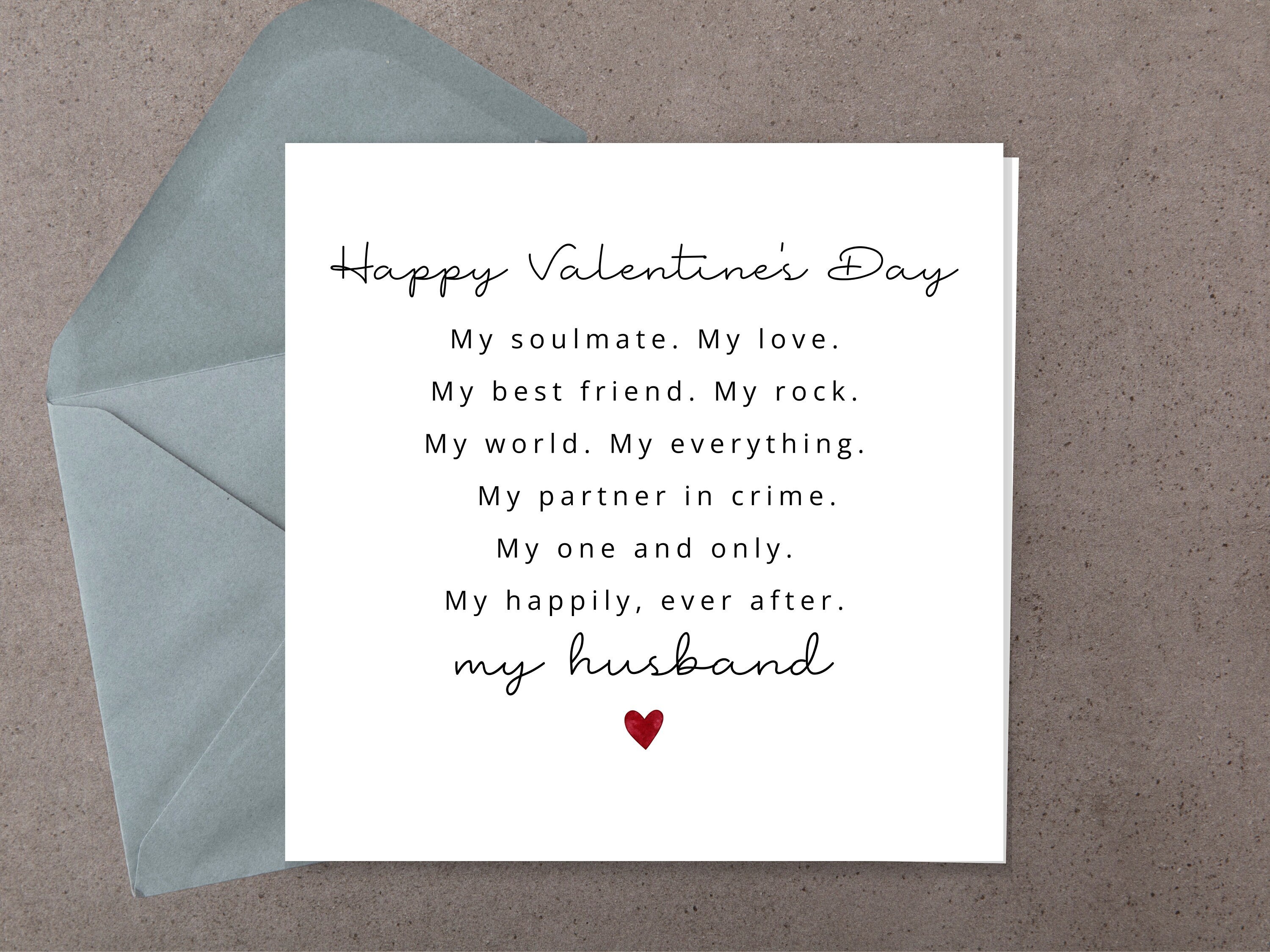 Husband Valentines Day Card, Poem Valentines Card for the Best Husband ...
