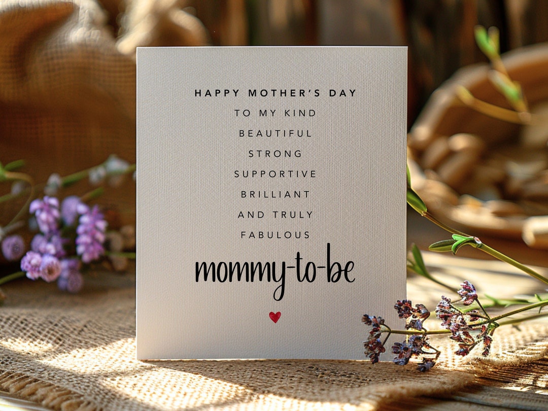 Printable Future Mom Mothers Day Card, Pregnant Wife, Mothers Day Card ...