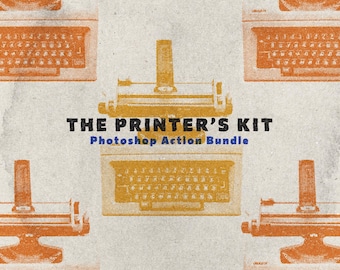 The Printer’s Kit: Ink Stamp and Halftones Effect (Photoshop Action Bundle)