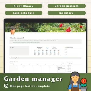 Op de afbeelding: Een screenshot van een Notion-sjabloon voor tuinbeheer. Het sjabloon bevat secties voor een plantenbibliotheek, een taakschema, tuinprojecten, inventaris en een kalender voor tuinwerkzaamheden. Het sjabloon bevat ook een weersvoorspelling voor San Francisco.