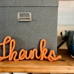 Knitted wire words, inspirational words, colorful words, wall art, word signs, home decor, office decor wall letters