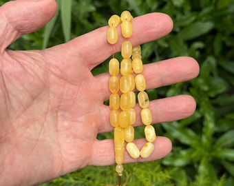 Amber Rosary, Amber Misbah, baltic amber islamic prayer, 31 beads 17g Rosary, Tesbih, Subha, Misbaha, Kehribar, Pure amber, LARGE Rosary