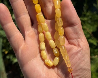 Amber Rosary, Amber Misbah, Baltic Amber islamic prayer, 33 beads 15.7g Rosary, Tesbih, Subha, Misbaha, Kehribar, Pure amber, LARGE Rosary