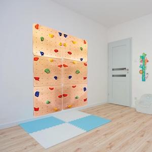 Wall Mounted Wooden Climbing Panels for Kids and Adults - Indoor Rock Climbing Wall