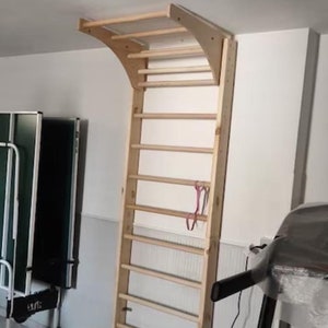 Wall Stall Bars with Adjustable Pull-Up Bar for Exersices - Best Useful Gift for Kids and Adults