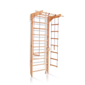 Swedish ladder with wide pull up bar for kids and adults
