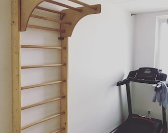 Escalera deportiva con barra de dominadas ajustable para ejercicios en casa - Barras de pared para gimnasia