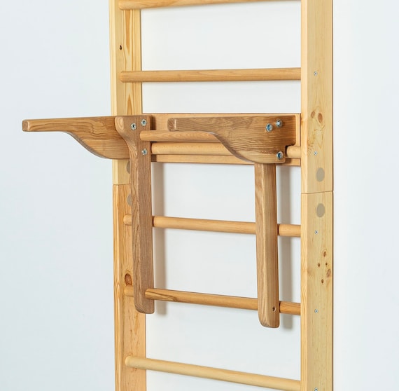 Dip bars for Swedish ladders made of wood Sport attachments Equipment for Swedish ladder